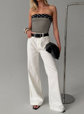 Goldie High Rise Wide Leg Jeans White