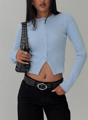 Suzu Long Sleeve Knit Top Blue