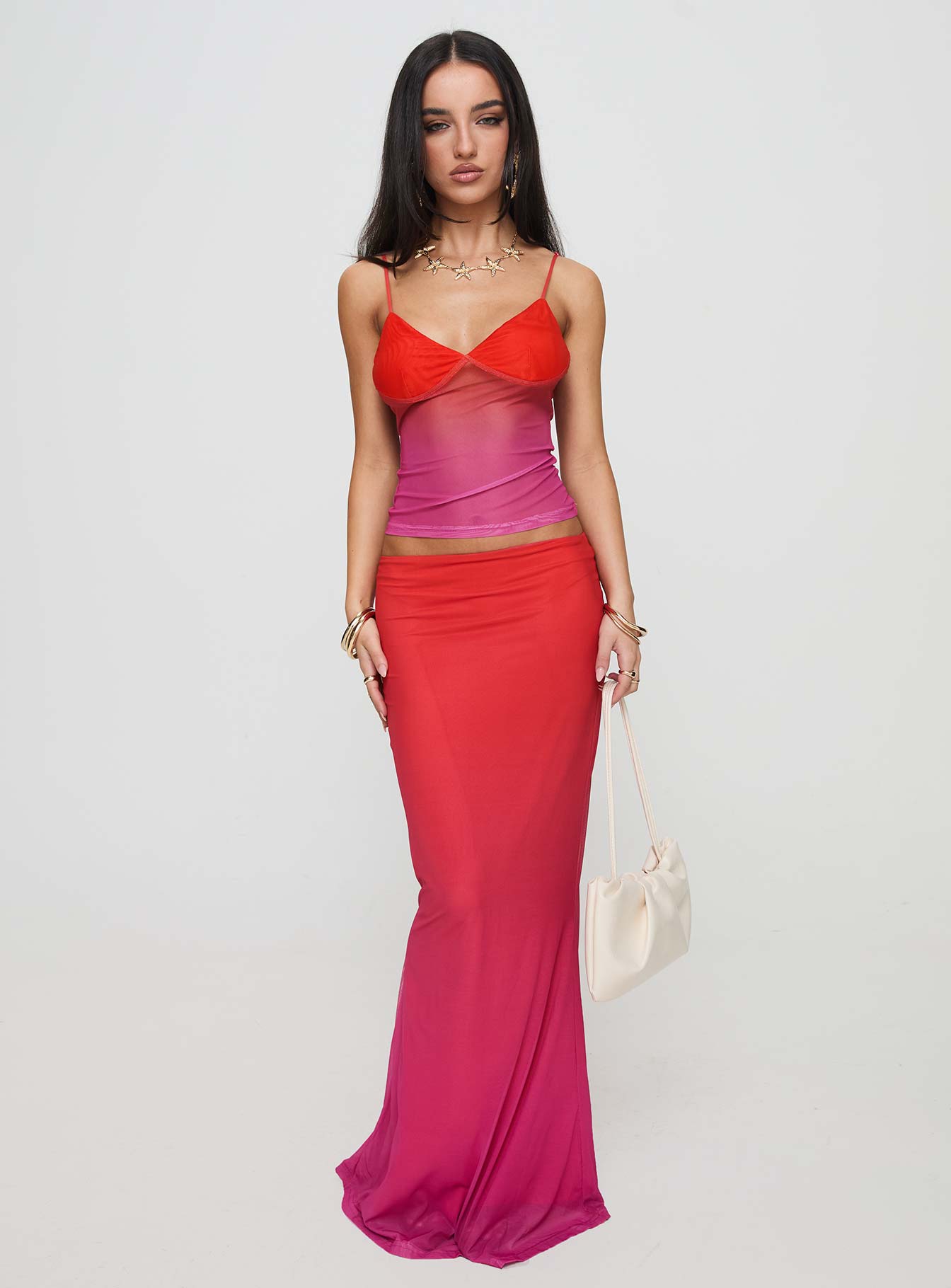 Teen Spirit Maxi Skirt Pink Ombre