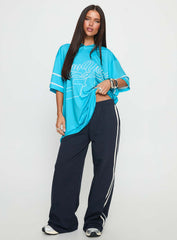 New Yorker 58 Oversized Graphic Jersey Tee Blue