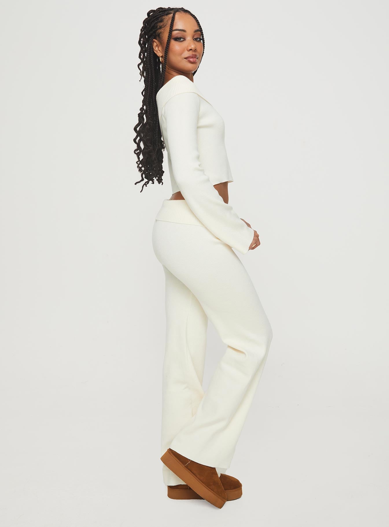 Try Me Knit Pants Cream