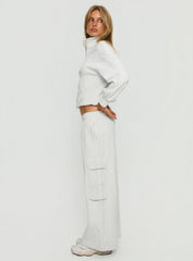Rozanna Cargo Sweat Pants Grey Marle