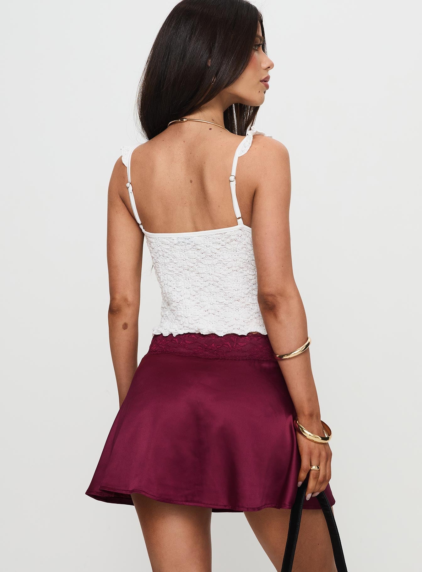 For Me Mini Skirt Burgundy