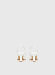 Denalia Pointed Toe Heels White Matte
