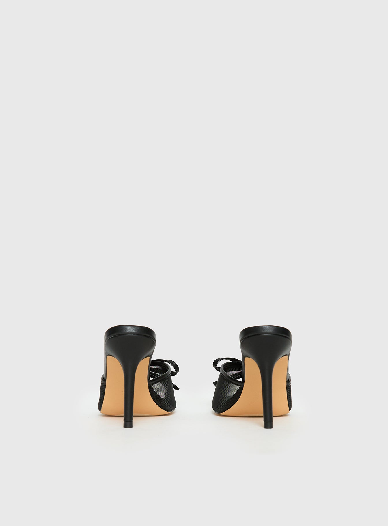 Monroe Heels Black Mesh